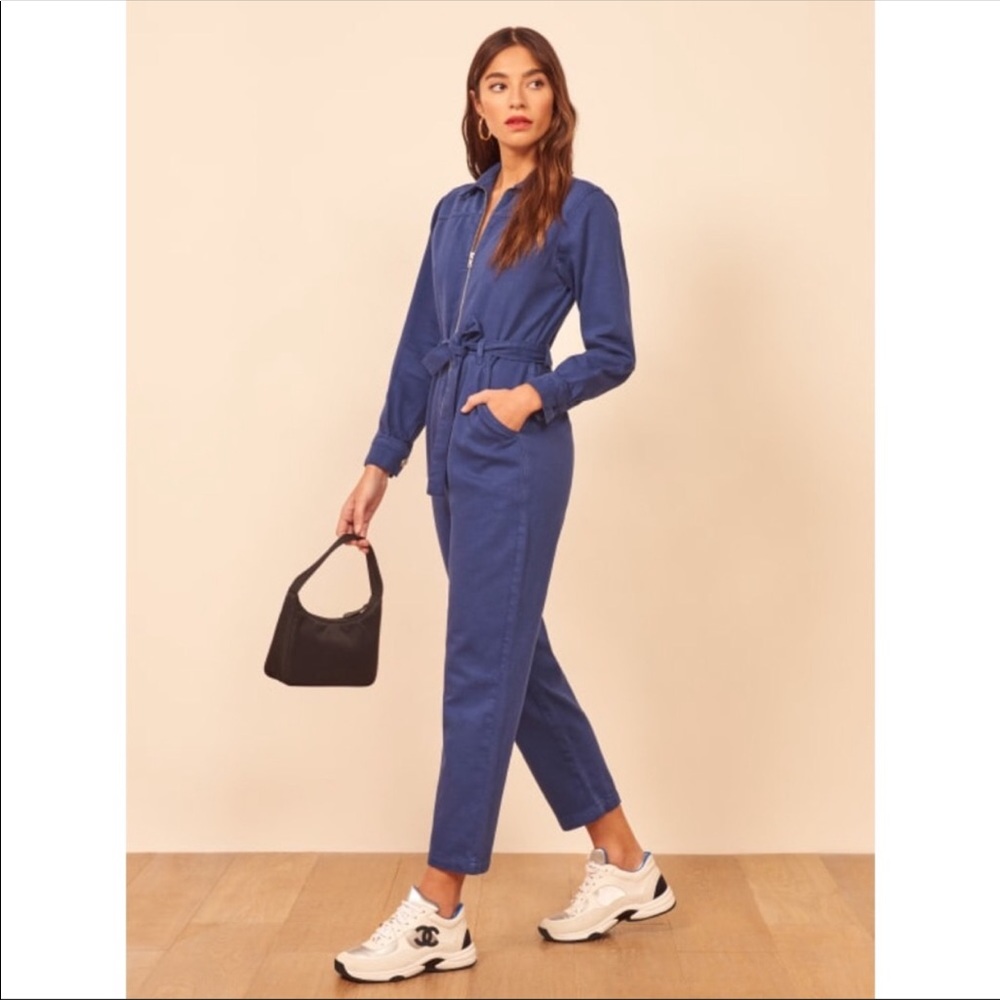 Reformation Ricky denim boiler jumpsuit